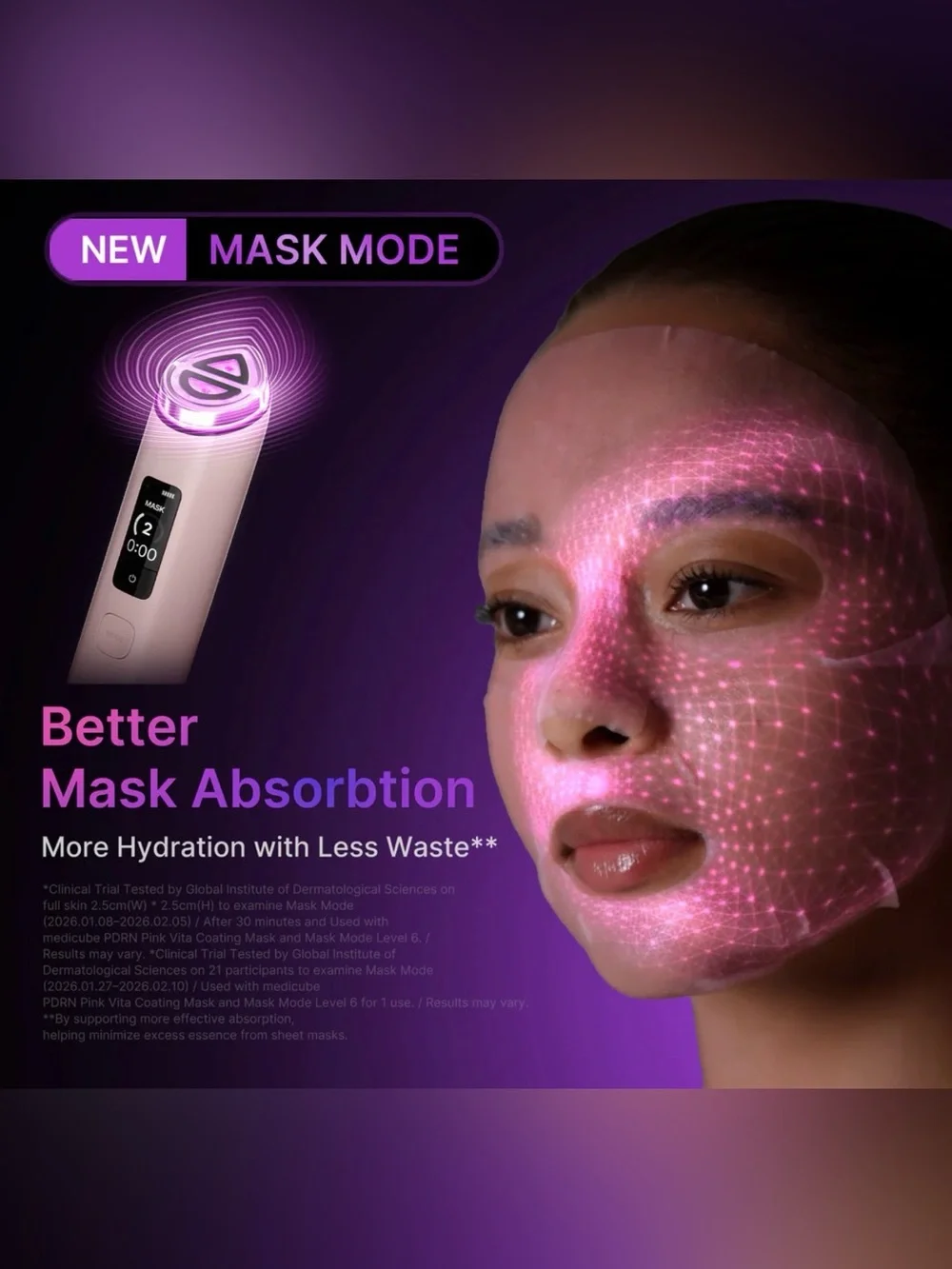 NIB Medicube Booster Pro X2 Pink W/ PDRN Serum